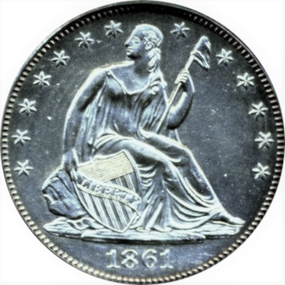 1861-O-50c-Liberty-Seated-Half-Dollar---Confederate-Issue